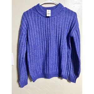LOFT Womens Ribbed Crew Neck Sweater Purple Long Sleeve Size XS NWT Warm Cozy